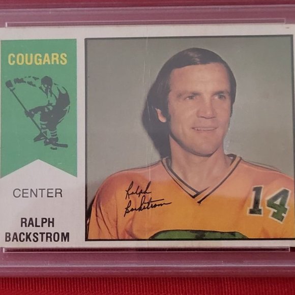GRADED AND SEALED, 1974 O PEE CHEE, W.H.A. RALPH BACKSTROM CHICAGO COUGARS CARD! - Picture 2 of 4